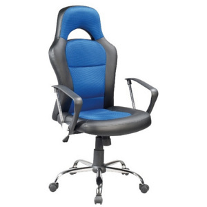 Kancelářská židle UPDATE, 116-126x63x50x49-59, černá/modrá