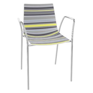 Emagra Plastová jídelní židle s područkami - COFIVE - žlutá