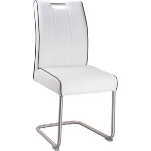 Casarredo *Jídelní čalouněná židle LEVANTO-754 bílá/ocel