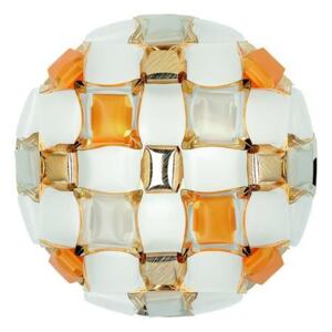 Slamp Mida, extravagantní svítidlo, 3x10W LED E27, bílá/ambrová, prům. 50cm
