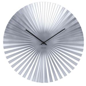 KARLSSON Nástěnné hodiny Sensu XL stříbrné, Vemzu