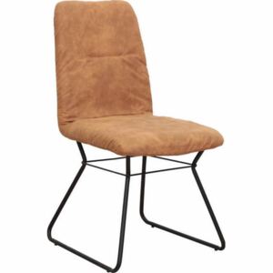 Tempo Kondela Moderní židle, hnědá látka / černý kov, ALMIRA