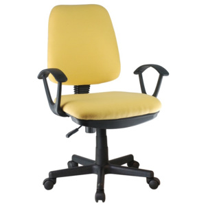 Kancelářská židle ve žluté látce TK2055