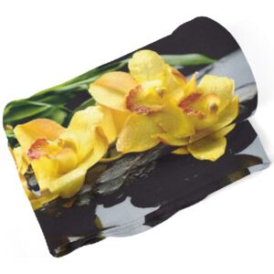 IMPAR Fleecová deka Žluté květy 150x120 cm (Rozměr : 150 x 120 cm)
