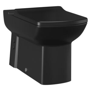 LARA WC mísa pro kombi, spodní/zadní odpad, černá mat