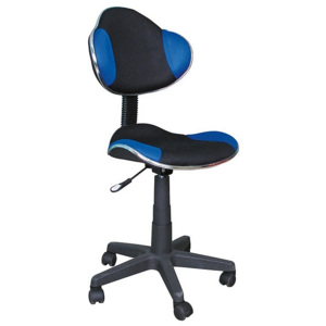Kancelářská židle PORT, 80-92x48x41x38-50, modrá/černá