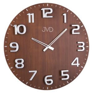 Designové obrovské velké dřevěné hodiny JVD HT075.2 (třešeň)