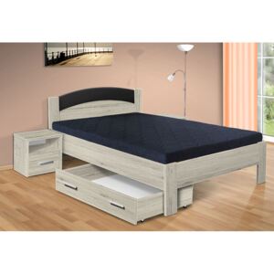 Nabytekmorava postel Jason 200x140 cm matrace: bez matrace, Barva postele: san remo 4139, Úložný prostor: s úložným prostorem - šuplík