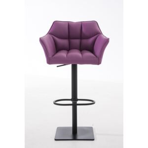 Barová židle Damas B1 ~ koženka, černý rám Barva Fialová