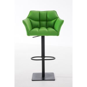 Barová židle Damas B1 ~ koženka, černý rám Barva Zelená