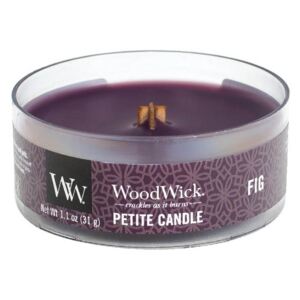 WoodWick - vonná svíčka Petite, Fig (Fík) 31g (Čerstvě utržený fík se prolíná do vůně rybízu, černého bezu a zemitého pačuli.)