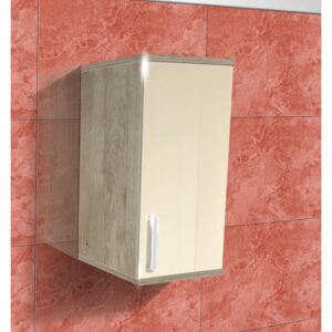 Nabytekmorava Koupelnová skříňka závěsná K9 barva skříňky: dub stříbrný, barva dvířek: jasmín lesk
