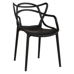 Židle HILO PREMIUM černá - polypropylén, polypropylén, barva: černá