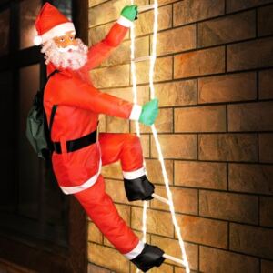 Vánoční dekorace - Santa Claus na žebříku