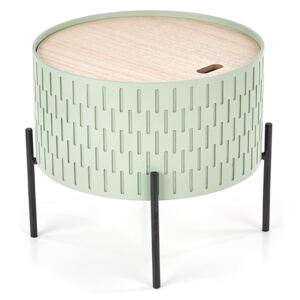 Scandic Konferenční stolek Tanami - ø41/35 cm | světle zelená matná