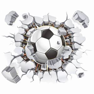 ZOOYOO Samolepka na zeď Fotbalový míč 3D 40 x 50 cm