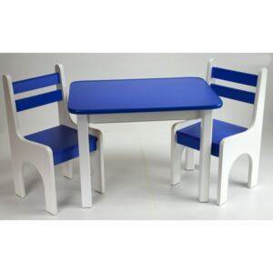 Stůl a dvě židličky K1 - modrá