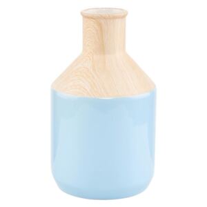 Butlers PASTELLO Keramická váza vzhled dřeva - světle modrá