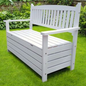 Zahradní lavička DILKA 124 cm, hnědá, bílá