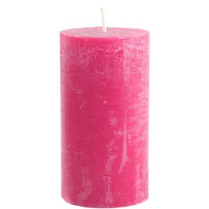 RUSTIC Svíčka 13 cm - růžová