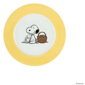 PEANUTS Talíř Snoopy a Velikonoce - žlutá