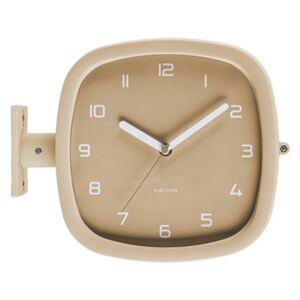 Nástěnné pogumované hodiny Doubler 29 cm Karlsson (Barva-pískově hnědá)