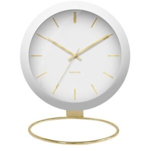 Stolní hodiny Globe 21 cm Karlsson (Barva - bílá)