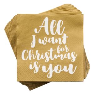 APRÉS Papírové ubrousky "All I want for Christmas"