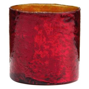 Butlers DELIGHT Skleněný votivní svícen 10 cm - červená
