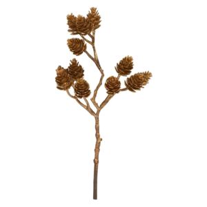 Butlers WINTERGREEN Větvička se šiškami 22,5 cm - zlatá