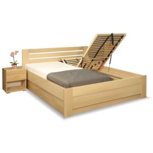 Zvýšená postel s úložným prostorem Rita, , masiv buk , 160x200 cm