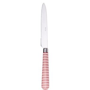 BISTRO Nůž pruhy - červená/bílá