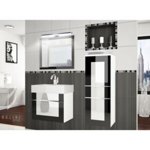 Moderní stylová koupelnová sestava s led osvětlením ELEGANZA 1PRO + zrcadlo ZDARMA 79