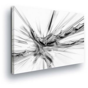 Obraz na plátně - Černo-bílá Abstrakce 100x75 cm