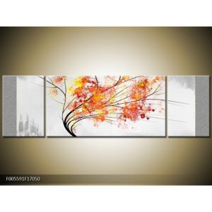 Abstraktní obraz - podzimní strom (170x50 cm)