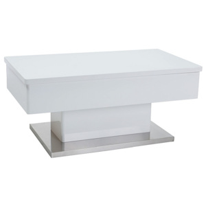 Konferenční stolek SUPITO, 48x110x60/ bílá lesk