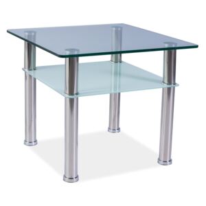 Konferenční stolek PURIO C, kov/sklo