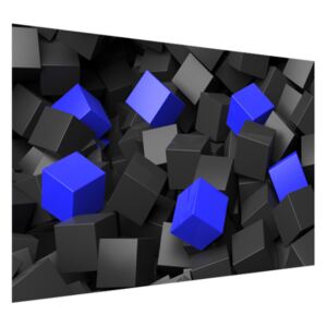 Samolepící fólie Černo - modré kostky 3D 200x135cm OK3705A_1AL