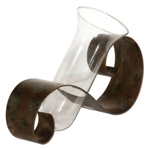 ART-STYLE Váza moderní, materiál sklo a kov