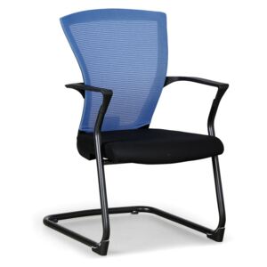 Konferenční židle BRET, černá/modrá