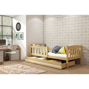 Dětská postel KUBUS 1 80x160 cm, borovice/bílá Pěnová matrace