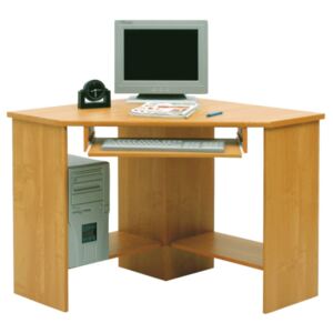 Rohový PC stůl Tempo Kondela B3, buk