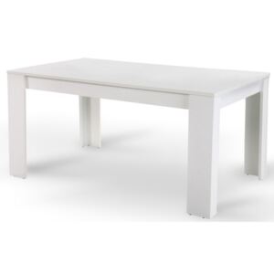 Jídelní stůl Tempo Kondela Tomy NEW, 140x80 cm, bílý