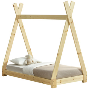 [en.casa] Dětská postel "Teepee" AAKB-8671 - natur - 70 x 140 cm