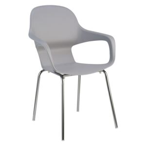 Židle Tempo Kondela Dorien, chrom + plast, šedá