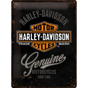 Nostalgic Art Plechová cedule: Harley-Davidson Genuine - 40x30 cm