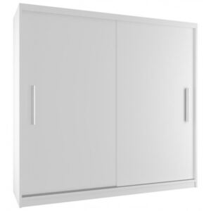 Designová šatní skříň s posuvnými dveřmi šířka 200 cm bílý korpus 300