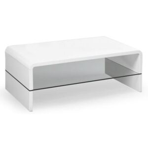 Konferenční stolek Halmar Claudia-bílá, sklo/MDF