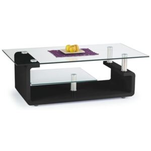 Konferenční stolek Halmar Cynthia-černá, sklo/lakované MDF
