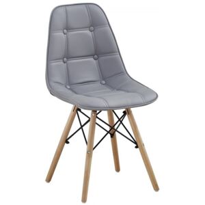 Jídelní židle Falco Arizona, eko šedá / dřevo